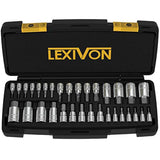 LEXIVON Master HEX Juego de llaves de vaso de acero