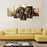 Yatsen Bridge Wolf - Pintura india americana (5 piezas)