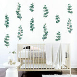 Adhesivo decorativo para pared con diseño de hojas de eucalipto