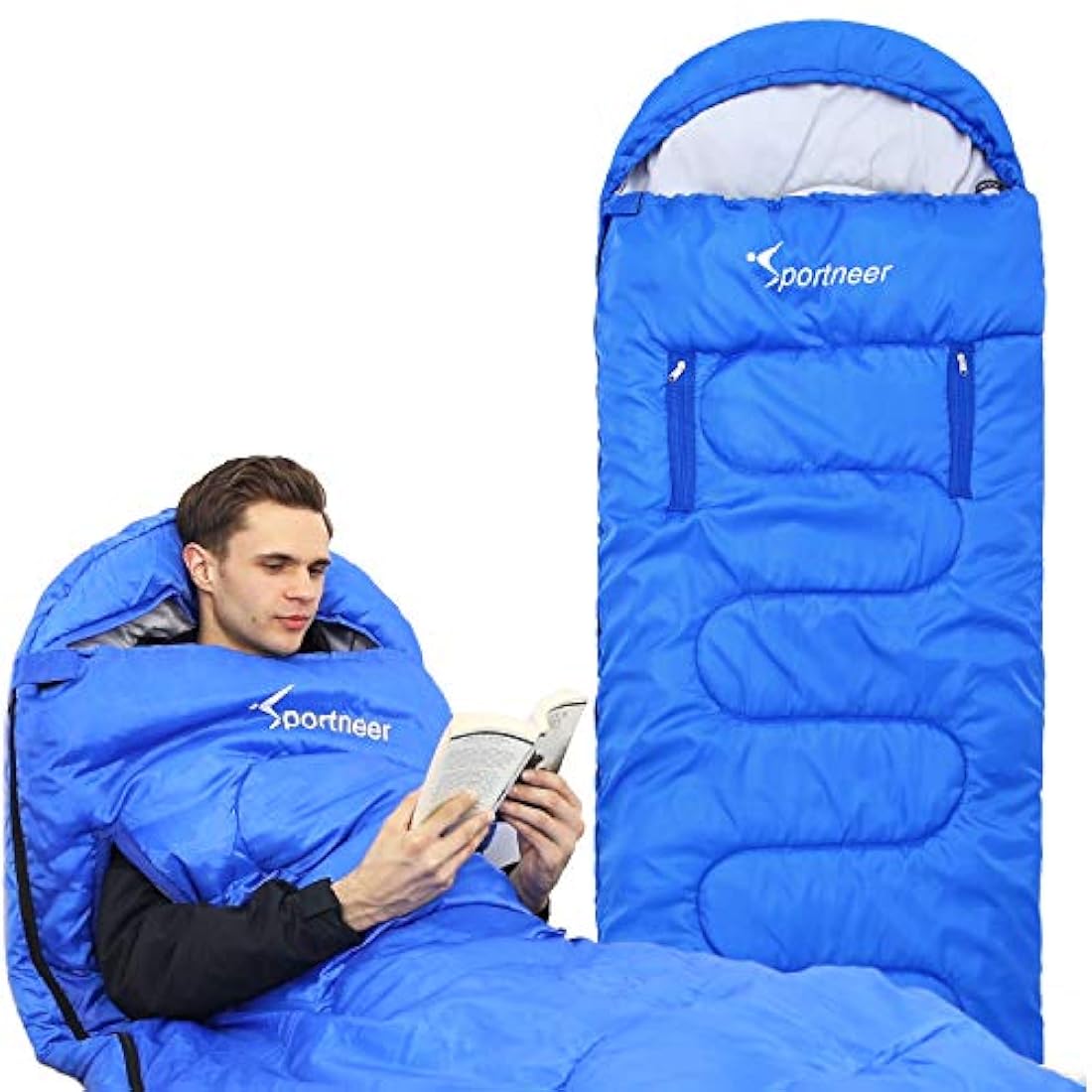 Saco de dormir portátil para invierno con orificios