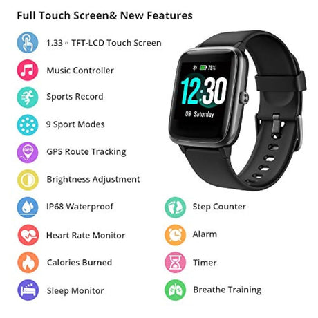 reloj inteligente con monitor de frecuencia cardíaca