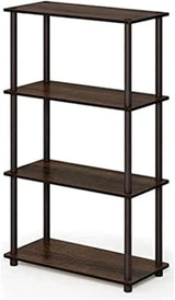 Estante Multipropósito 4 Niveles Furinno con Tubos Redondos, Modelo