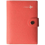 Portadocumentos de viaje de cuero auténtico para pasaporte