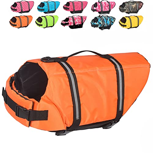 Chaleco salvavidas para perros con rayas reflectantes