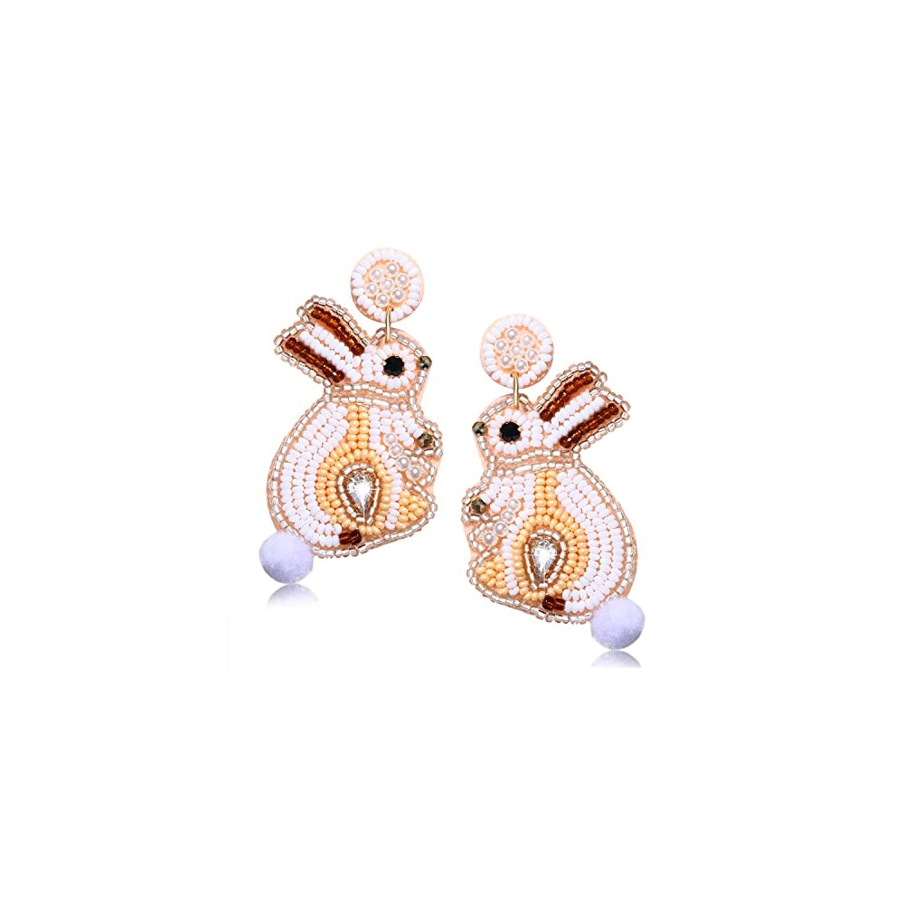 Aretes de cuentas de Pascua para mujer