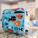Wildkin Kids - Fiambrera aislada para niños y niñas, tamaño perfecto para empaquetar aperitivos calientes o fríos para la escuela y los viajes, los patrones se combinan con nuestras mochilas y bolsas de lona, Poliéster, Big Fish, talla única