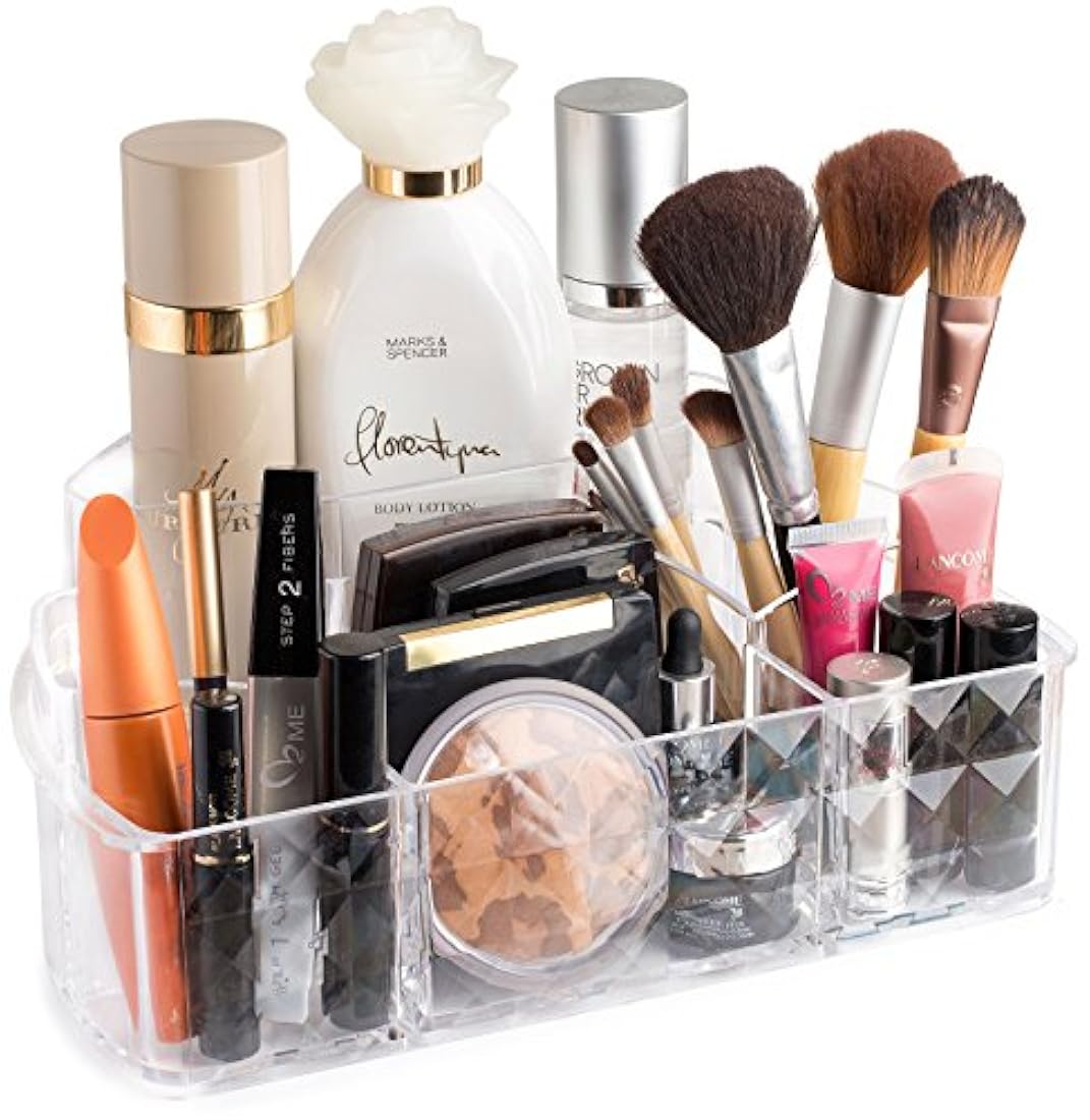 Organizador de almacenamiento de cosméticos transparente