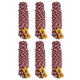 Juego de 6 guylines de acampada de peso ligero para tienda