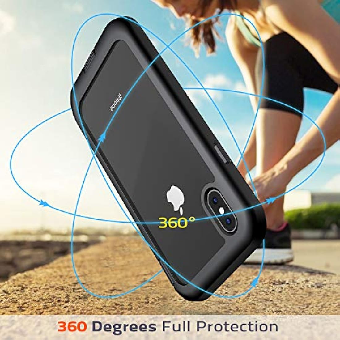 Eonfine - Carcasa para iPhone X y iPhone Xs de 5.8 Negro