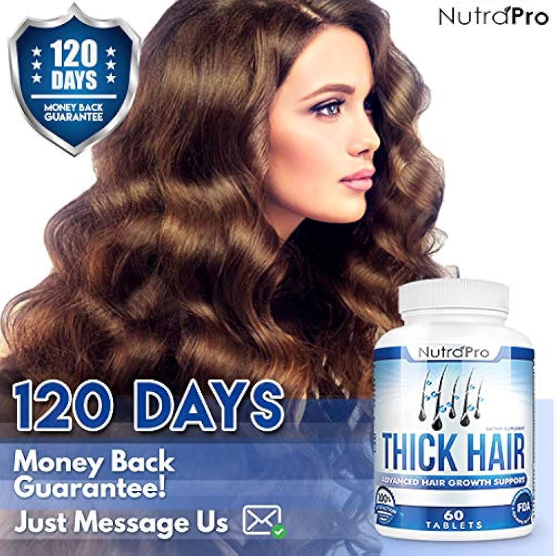 Vitaminas gruesas para el crecimiento del cabello  píldoras