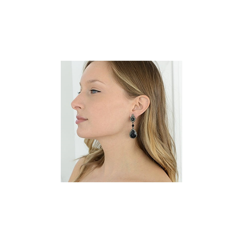 Aretes colgantes de lágrima para mujeres