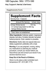 Mason Vitamins Ginkgo Biloba 500 mg 180 cápsulas de gelatina por