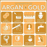 Aceite de argán argánico para pérdida de cabello, champú