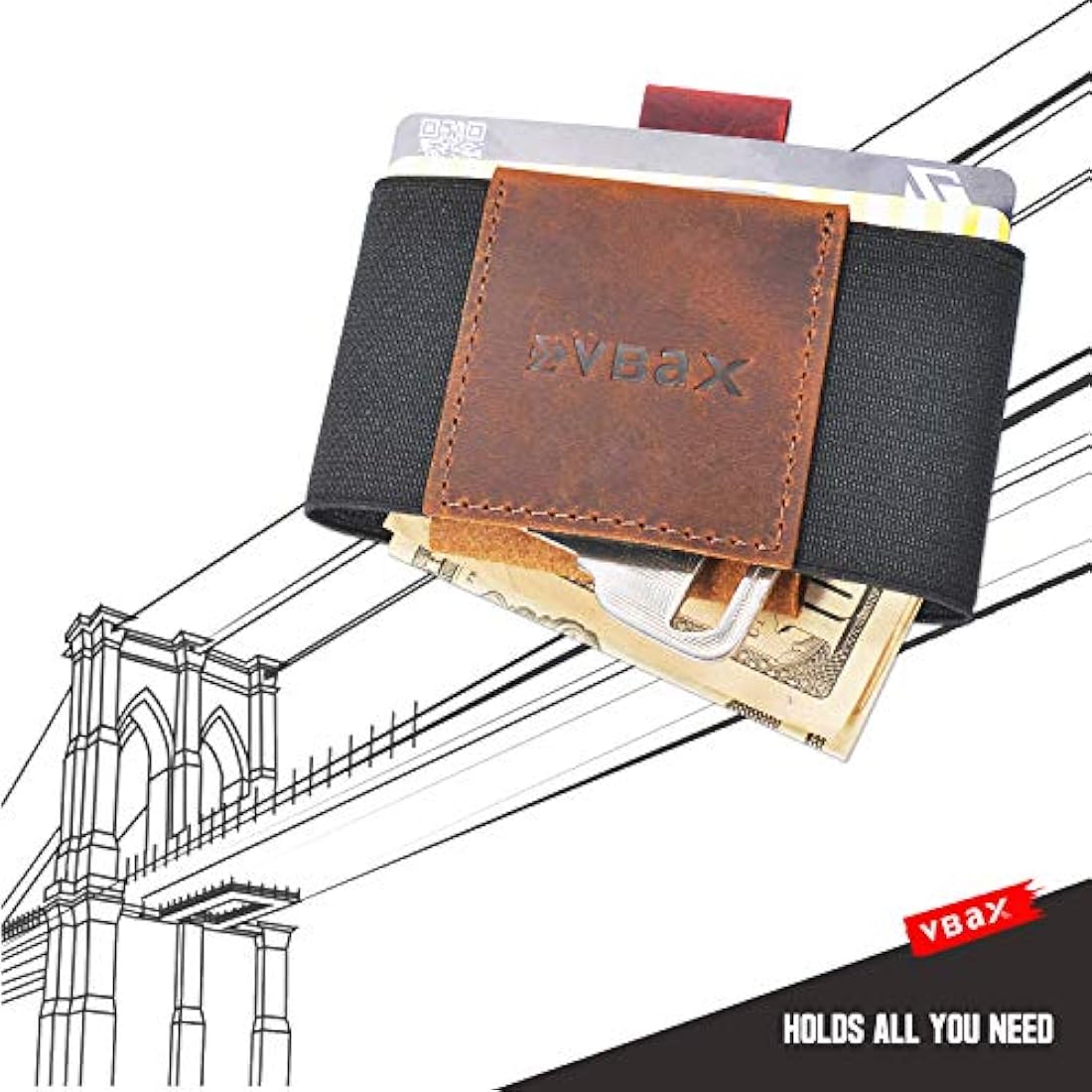 Cartera delgada minimalista para hombres y mujeres  VBAX