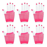Guantes de neón sin dedos para fiestas disfraces