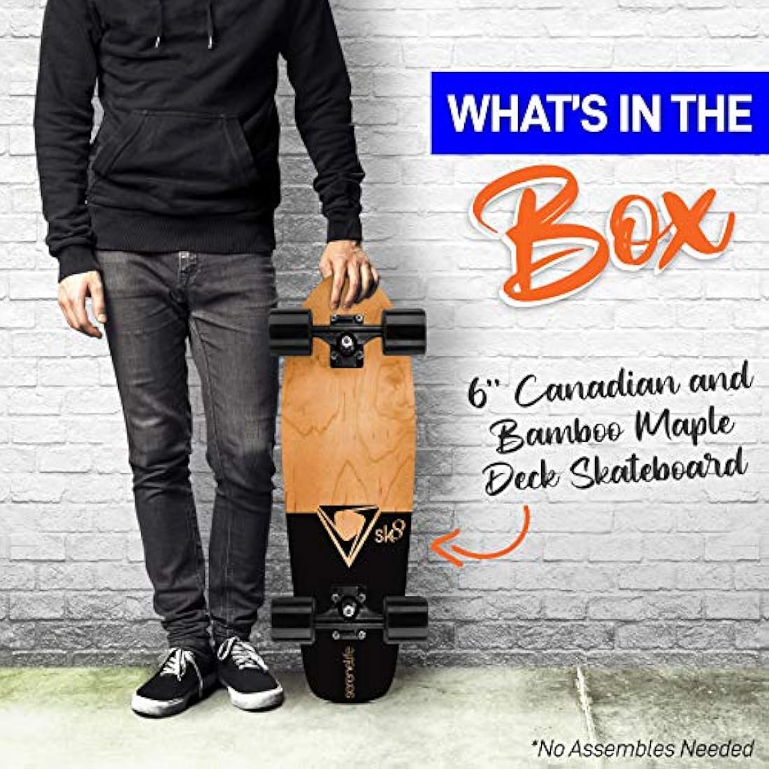 Tabla de skate de arce canadiense SL5SBGR SERENELIFE
