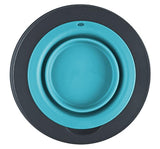 Alimentador sencillo para mascotas pequeño gris / azul