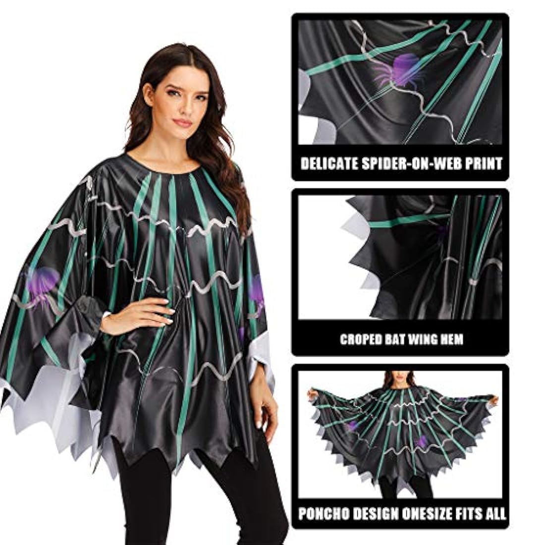 Disfraces - Poncho para mujer, diseño