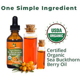 Aceite de baya Sea Buckthorn, 100% orgánica certificada