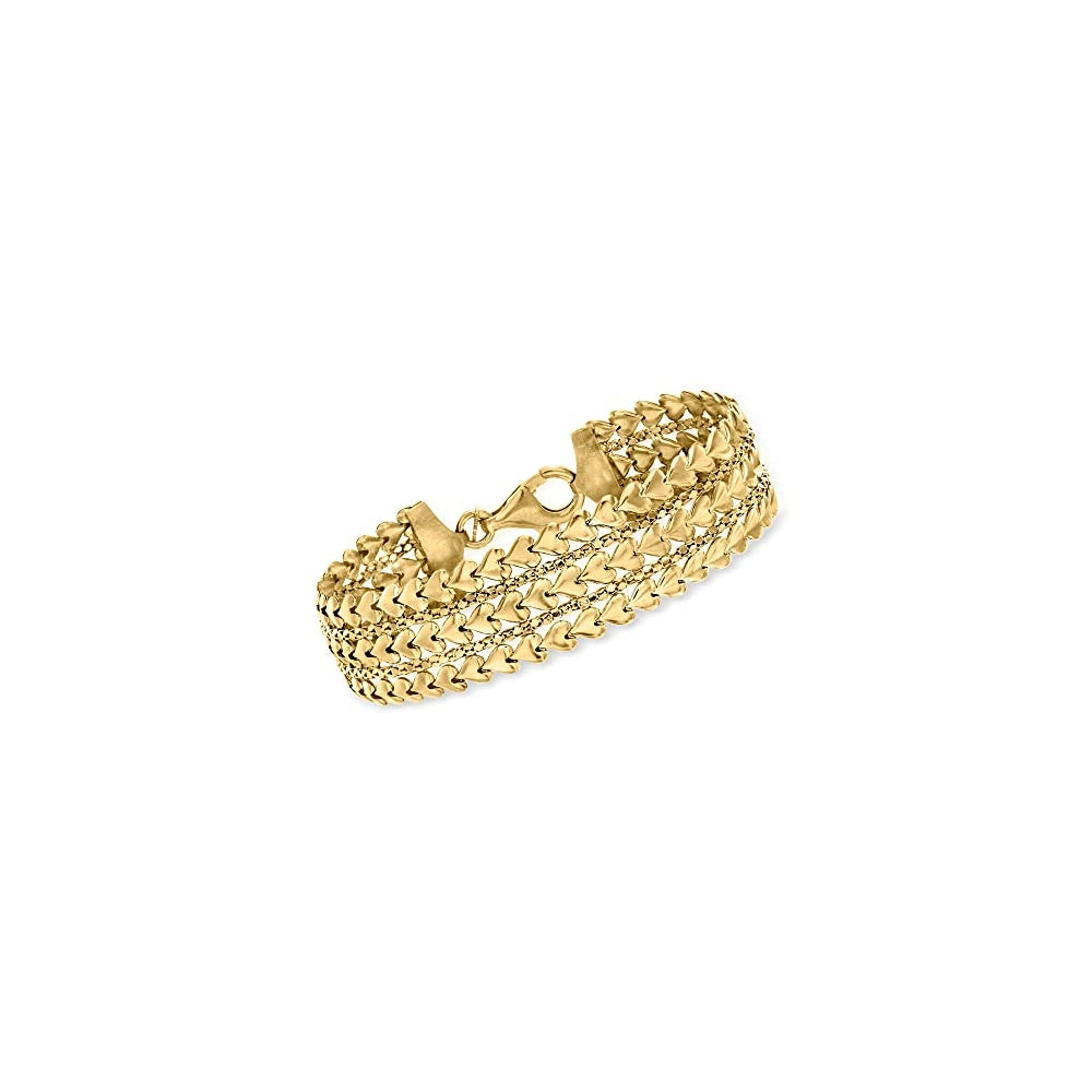 Pulseras de plata de ley italiana con forma de corazón