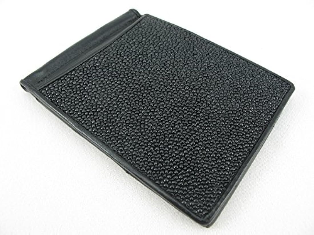 pelgio - Billetera de piel plegada genuina Stingray Skin