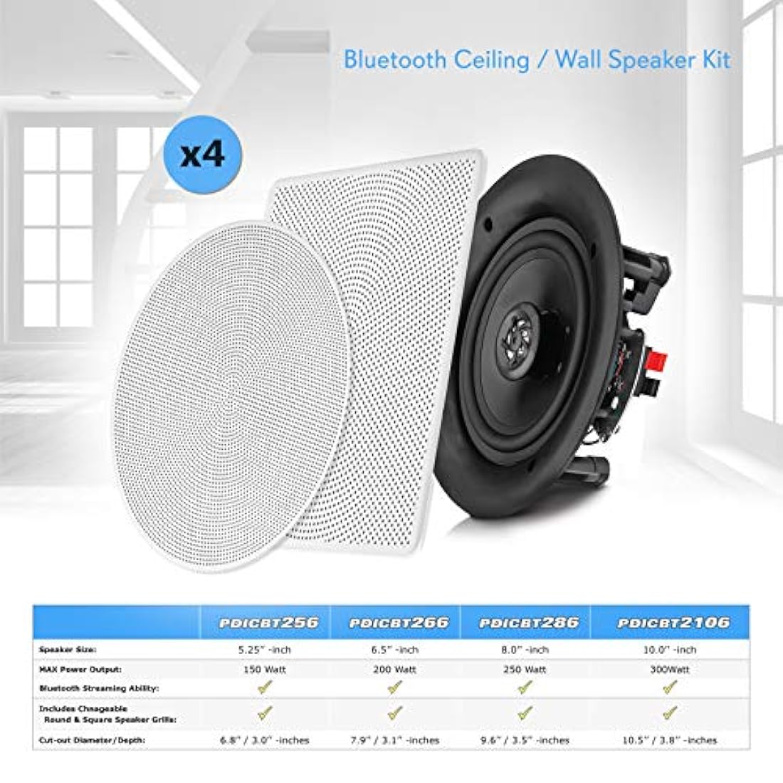 Parlantes empotrado en la pared PYLE-HOME PDICBT256