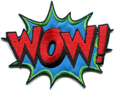 Montón de 3 POW. WOW. Bam. bordado para planchar