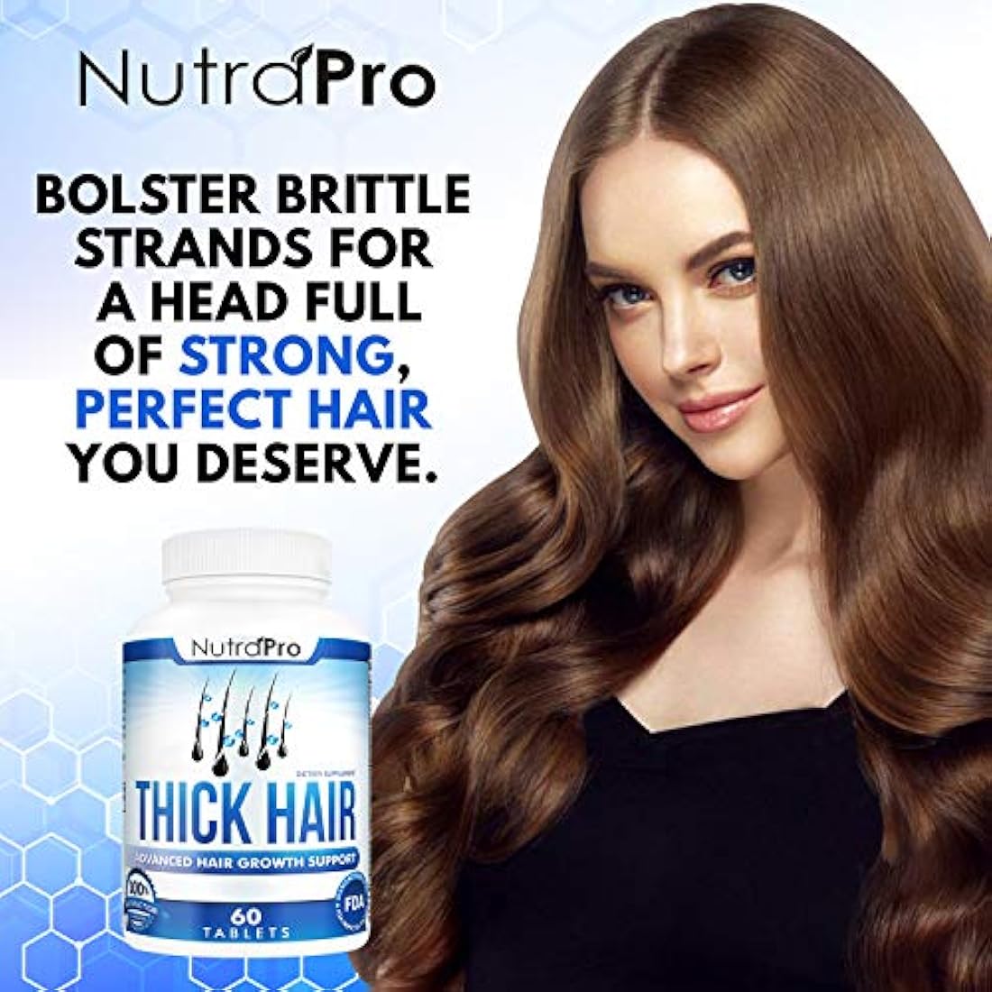 Vitaminas gruesas para el crecimiento del cabello  píldoras