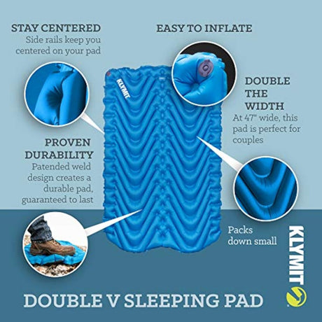 KLYMIT - Almohadilla para dormir doble V, 2 personas