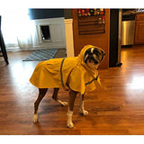 NACOCO - Impermeable ajustable para perros, poncho a prueba de agua, ropa ligera para lluvia con capucha y tira reflejante, m, Amarillo