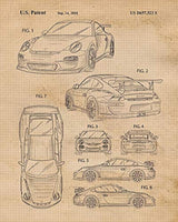 Impresiones de carteles de patente Porsche 911 vintage