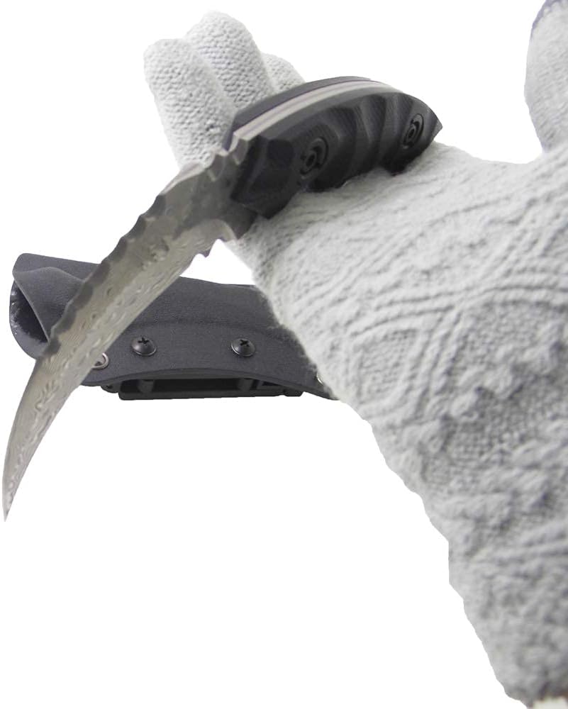 Cuchillo táctico de supervivencia de doble filo con funda