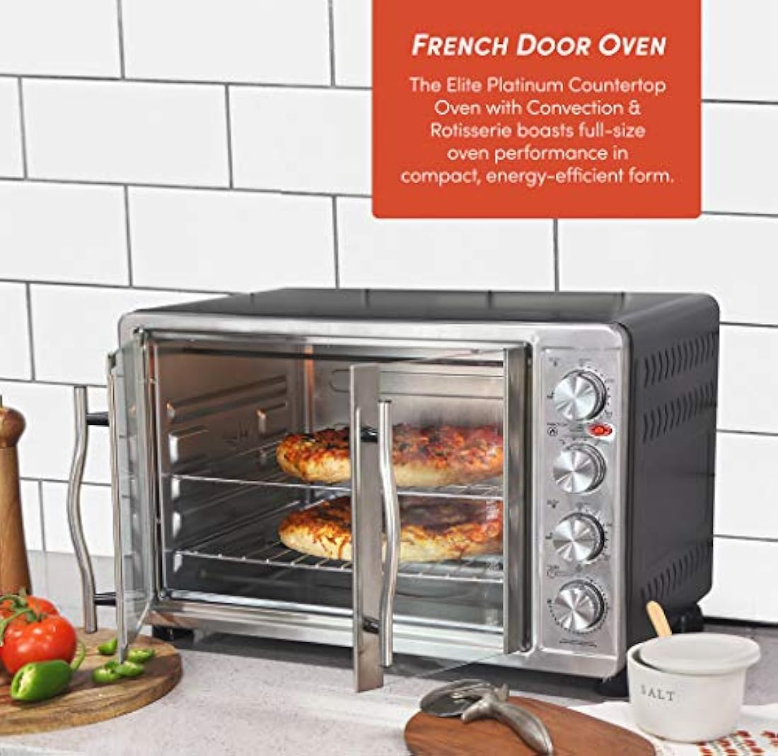 Horno tostador de convección con doble puerta