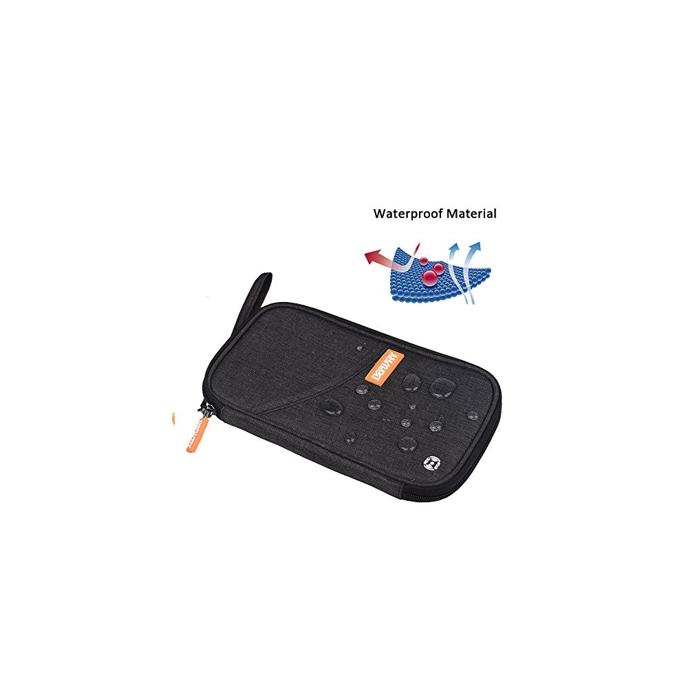 Porta Documentos y Tarjetas impermeable negro