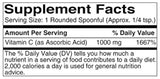 Polvo de vitamina C de Pure Organic Ingredients  ecológico