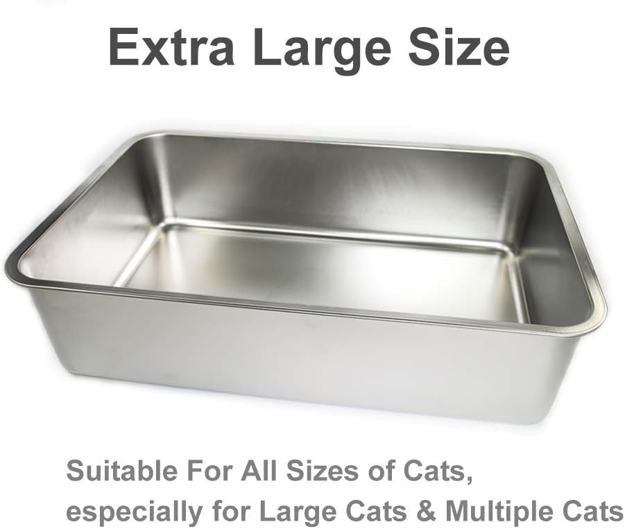 Caja de arena de metal extra grande para gatos VehiGo