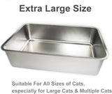 Caja de arena de metal extra grande para gatos VehiGo