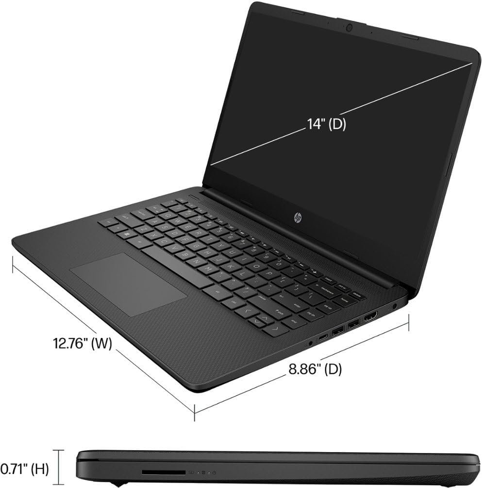 Laptop HP 14 Ultra Ligero, Intel Celeron, 8GB RAM, Win 11