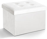 Ottomán plegable con almacenamiento y reposapiés moderno 17x13x11in