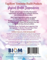 Supositorio probiótico vaginal Biom: pH vaginal natural