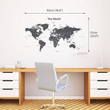 Pegatinas de pared para niños, diseño de mapa del mundo