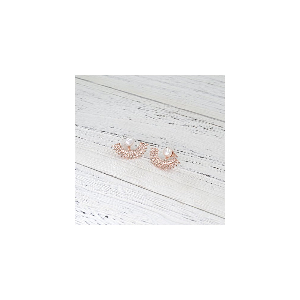 Aretes chapados en platino