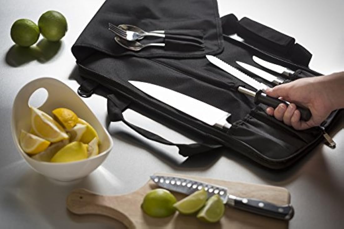 La bolsa para rollo de cuchillos de Chef (6 ranuras)