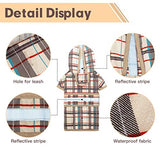 Chubasquero con capucha para perro con tira reflectante, impermeable, ajustable, ligero, transpirable, poncho de lluvia para perros grandes
