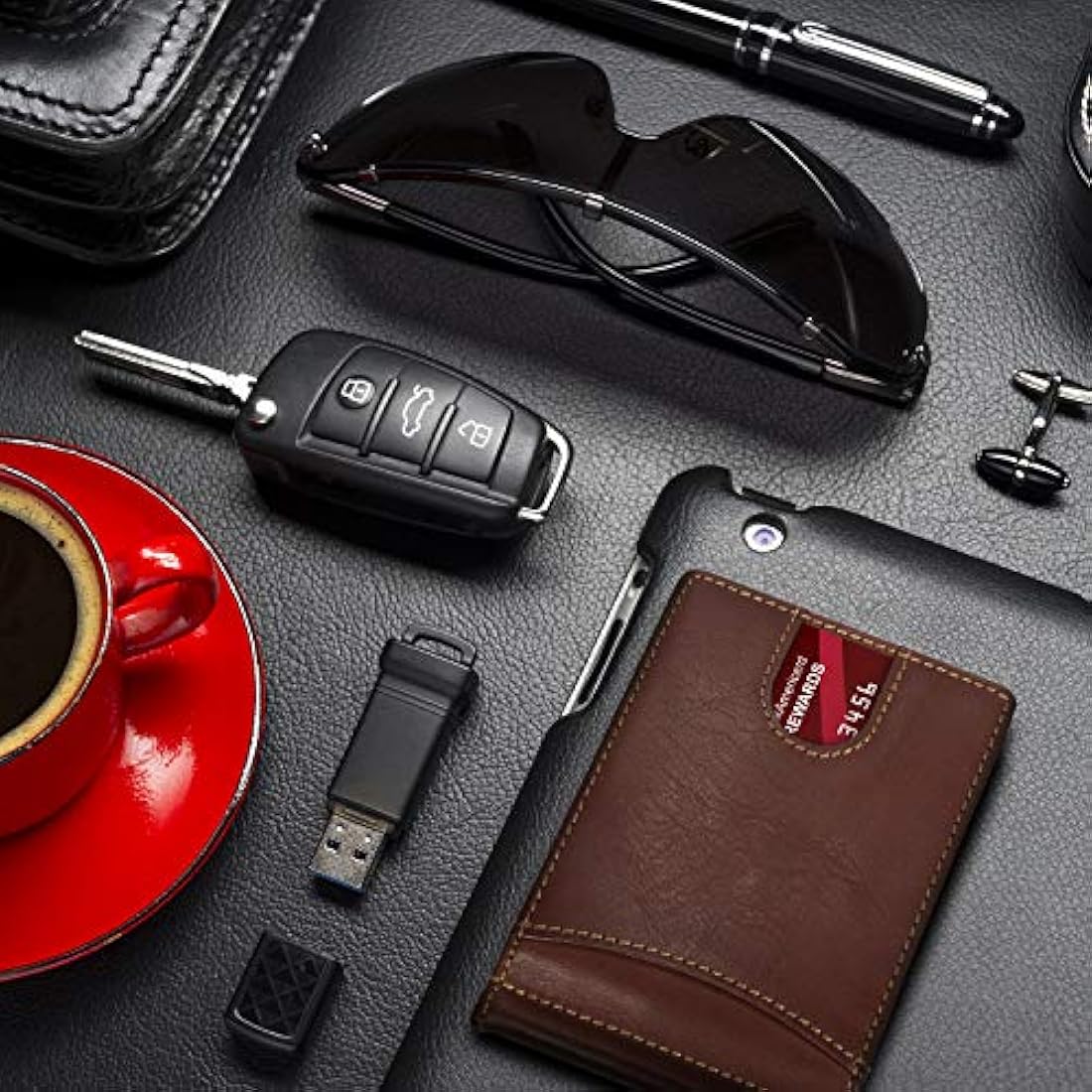 Cartera de piel italiana para hombre con bloqueo
