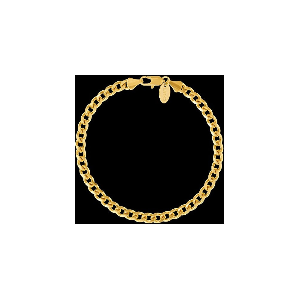 Pulseras de cadena de eslabones cubanos chapado en oro