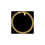 Pulseras de cadena de eslabones cubanos chapado en oro