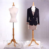 Maniquí femenino ROXYDISPLAY con base de madera natural (BS-01NX)