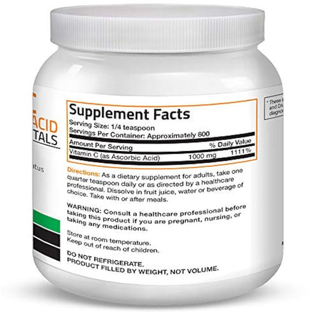 Vitamina C en polvo, pura absorción, ácido soluble