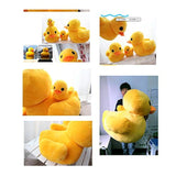 Almohada de peluche con diseño de pato amarillo